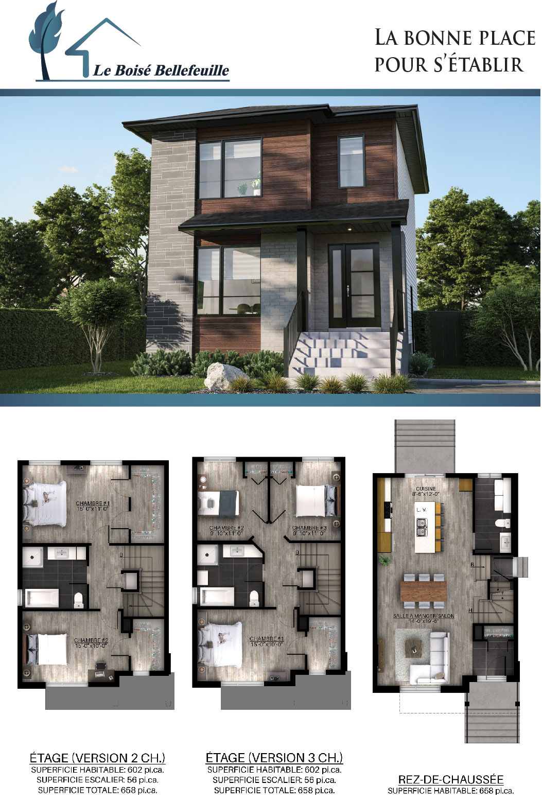 maison unifamiliale domaine bellefeuille et plans intérieurs